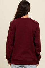 Burgundy Pullover Terry Crewneck