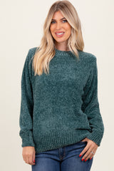 Forest Green Chenille Knit Sweater