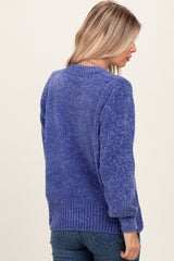 Periwinkle Chenille Knit Sweater