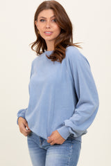 Blue Vintage Wash Relaxed Fit Sweatshirt