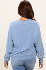 Blue Vintage Wash Relaxed Fit Sweatshirt