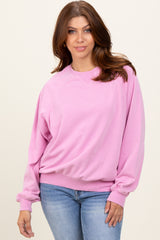 Pink Vintage Wash Relaxed Fit Maternity Sweatshirt