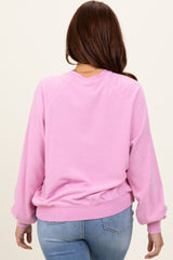 Pink Vintage Wash Relaxed Fit Sweatshirt