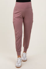 Mauve Cargo Pocket Maternity Jogger