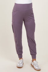 Violet Cargo Pocket Maternity Jogger Pants