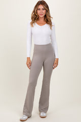 Light Grey Maternity Flared Leggings