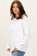 Ivory Soft Knit Basic Sweater