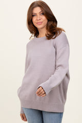 Grey Soft Knit Basic Sweater