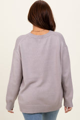 Grey Soft Knit Basic Sweater