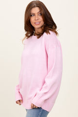 Light Pink Soft Knit Basic Sweater