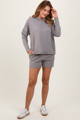 Mocha Hoodie Shorts Set