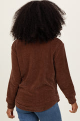 Brown Chenille Knit Sweater