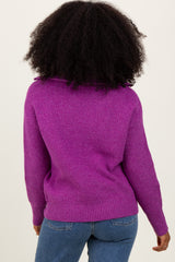 Plum Half Zip Pullover Sweater