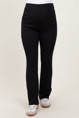 Black High Waist Maternity Kick Flare Pants