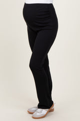 Black High Waist Maternity Kick Flare Pants