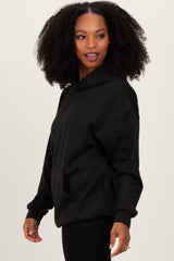 Black Basic Hoodie Sweatshirt