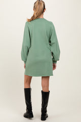 Light Olive Ultra Soft Maternity Sweatshirt Dress