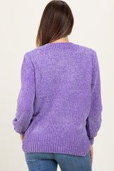 Lavender Chenille Knit Maternity Sweater