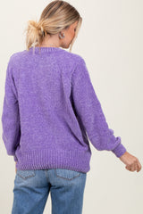 Lavender Chenille Knit Sweater