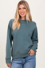 Light Olive Fleece Sweatshirt