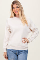 Cream Fleece Sweatshirt