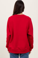 Red Pullover Terry Crewneck