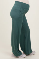 Jade Crossover Waist Active Wide Leg Maternity Pant