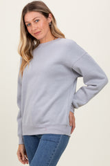 Heather Grey Basic Fleece Crewneck Sweatshirt