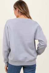 Heather Grey Basic Fleece Crewneck Sweatshirt