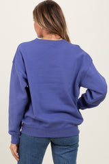 Periwinkle Basic Fleece Crewneck Sweatshirt