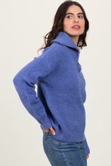 Periwinkle Half Zip Pullover Sweater