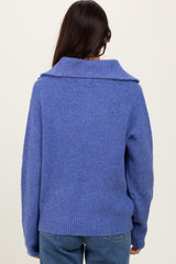 Periwinkle Half Zip Pullover Sweater