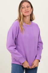 Lavender Fleece Maternity Sweatshirt