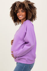 Lavender Fleece Maternity Sweatshirt