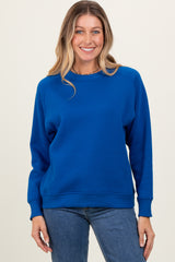 Royal Blue Fleece Maternity Sweatshirt