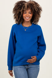 Royal Blue Fleece Maternity Sweatshirt