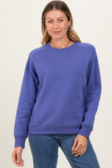 Periwinkle Fleece Maternity Sweatshirt