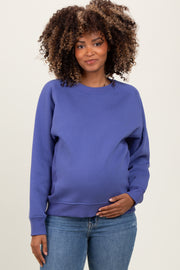 Periwinkle Fleece Maternity Sweatshirt