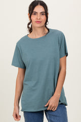 Light Olive Basic Maternity Tee