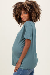 Light Olive Basic Maternity Tee