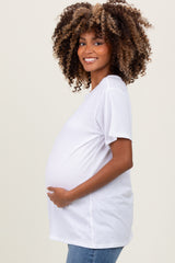 White Basic Maternity Tee