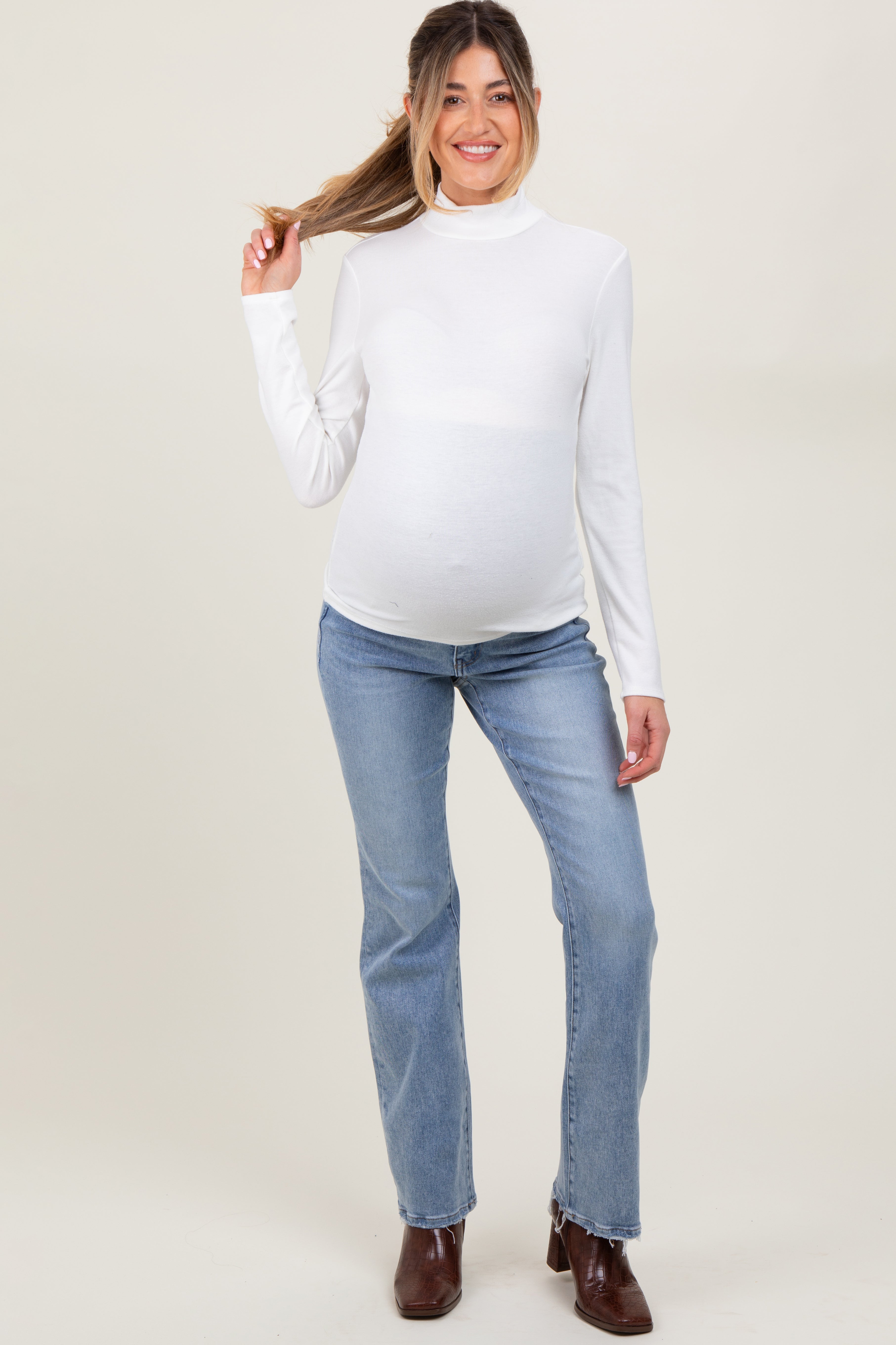 Blue Vintage Wash Maternity Bootcut Jeans