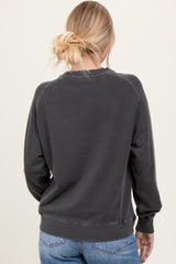 Black French Terry Vintage Wash Pullover