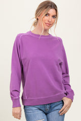 Plum French Terry Vintage Wash Pullover