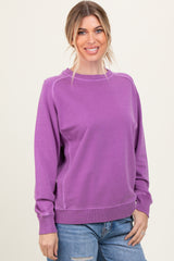 Plum French Terry Vintage Wash Pullover