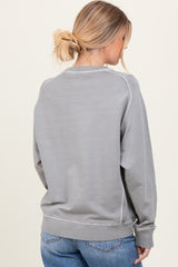 Heather Grey French Terry Vintage Wash Pullover