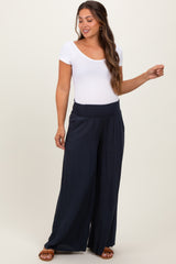 Charcoal Wide Smock Waist Maternity Pants