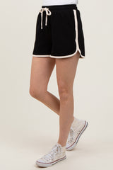 Black White Trim Shorts