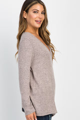 PinkBlush Heather Pink Wrap Knit Nursing Top