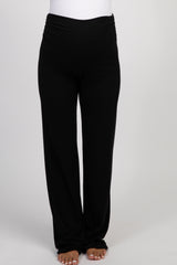 PinkBlush Black Foldover Maternity Lounge Pants